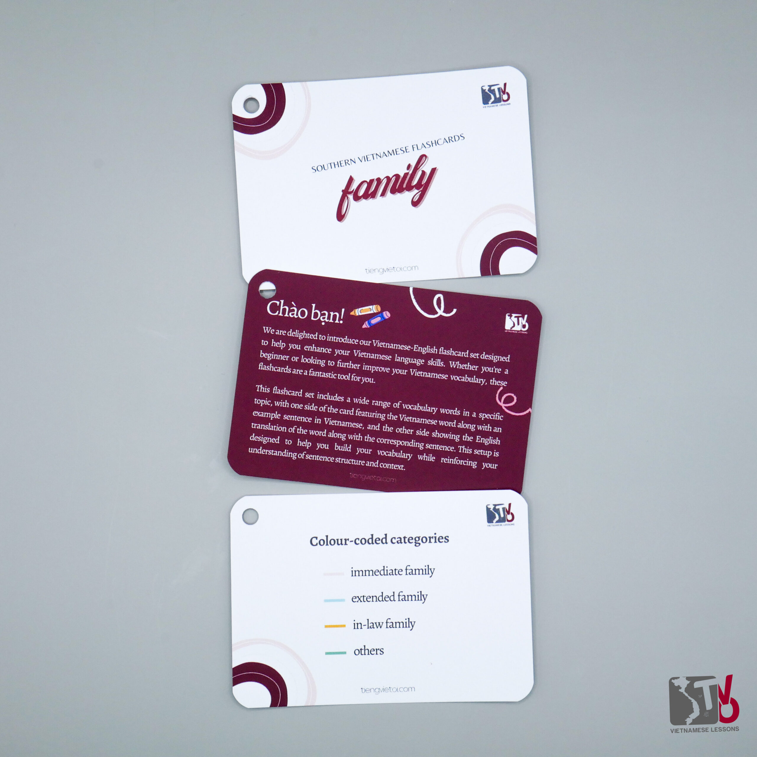 Vietnamese Family Flashcards - Tieng Viet Oi