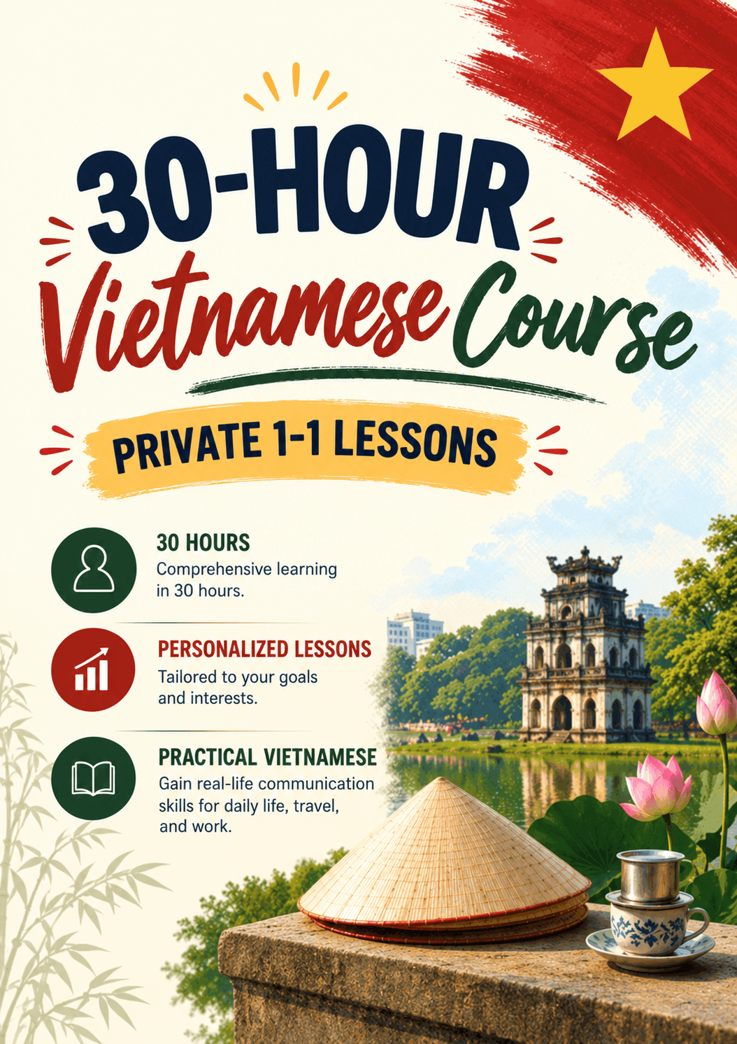 Vietnamese Course_ 30-Hour Private Lessons 30-hour Vietnamese Private Course - Tieng Viet Oi